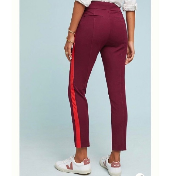 Anthropologie Essential Slim Side Stripe Pants - Picture 2 of 13